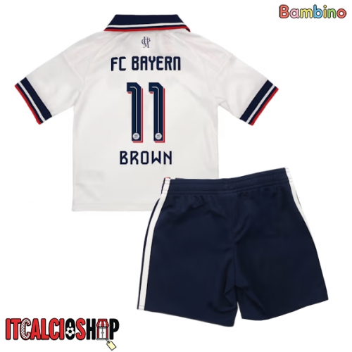 Bayern Munich Nathaniel Brown #11 Seconda Maglia Bambino 2026-27 Manica Corta (+ Pantaloni corti)